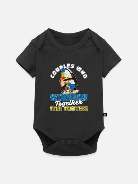 Windsurfen Windsurfer Paar - Baby Premium Kurzarmbody - Schwarz