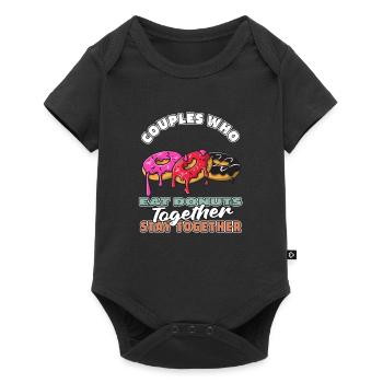 Donut Couple - Baby Premium short-sleeve bodysuit - black - Front