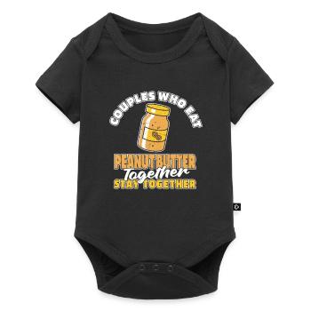 Peanut Butter Pair - Baby Premium short-sleeve bodysuit - black - Front