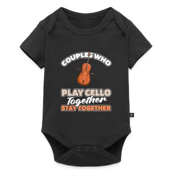 Cello Cellist Couple - Baby Premium short-sleeve bodysuit - black - Front