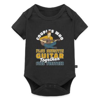 Acoustic Guitar Pair - Baby Premium short-sleeve bodysuit - black - Front