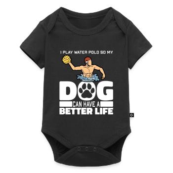 Water polo water polo dog - Baby Premium short-sleeve bodysuit - black - Front