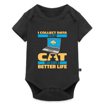 Data Science Data Analyst Katze - Baby Premium Kurzarmbody - Schwarz - Vorne