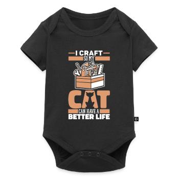 Craftsman Cat - Baby Premium short-sleeve bodysuit - black - Front