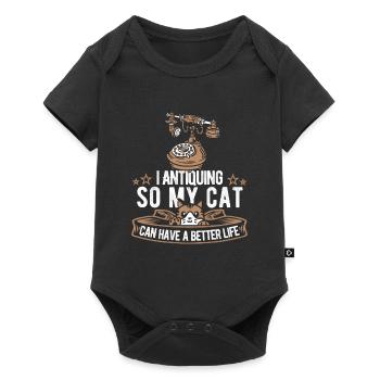 Antiques Antique Dealer Cat - Baby Premium short-sleeve bodysuit - black - Front
