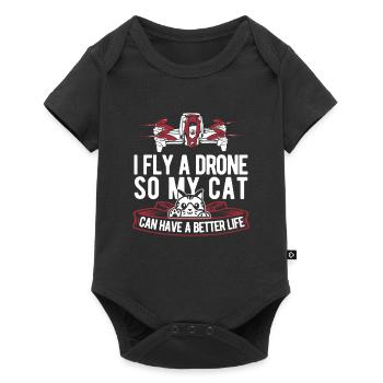 Drone quadricoptère chat - Body à manches courtes Premium Bébé - noir - Devant