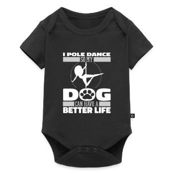 Chien de Pole Dancing - Body à manches courtes Premium Bébé - noir - Devant
