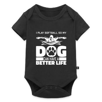 Swimming Swimmers Dog - Baby Premium short-sleeve bodysuit - black - Front