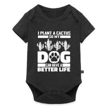 Cactus Garden Dog - Body à manches courtes Premium Bébé - noir - Devant