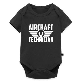 Aircraft Mechanic Key Aircrat Technician - Baby Premium short-sleeve bodysuit - black - Front
