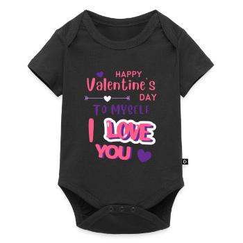 Happy Valentine's Day To Myself I Love You - Baby Premium short-sleeve bodysuit - black - Front