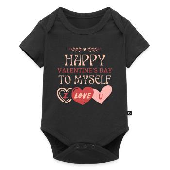 Happy Valentine's Day To Myself I Love You - Baby Premium short-sleeve bodysuit - black - Front