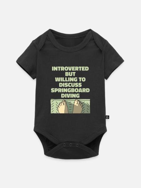 Turmspringen Turmspringer Introvertierte - Baby Premium Kurzarmbody - Schwarz