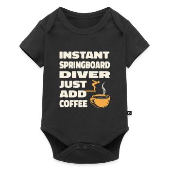 Diving Diver Café - Body à manches courtes Premium Bébé - noir - Devant