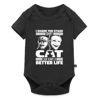 Acteur de théâtre Cat - Body à manches courtes Premium Bébé - noir - Devant