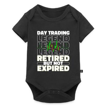 Day Trading Day Trader à la retraite - Body à manches courtes Premium Bébé - noir - Devant
