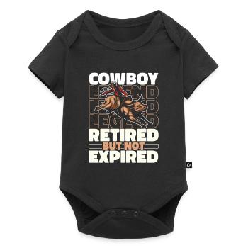Rodeo Cowboy à la retraite - Body à manches courtes Premium Bébé - noir - Devant