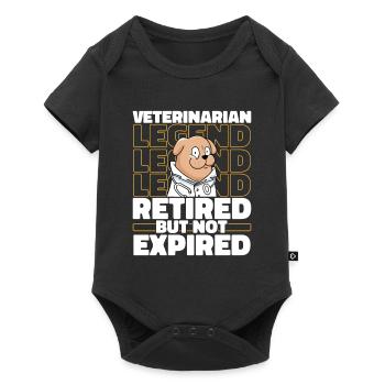Retired veterinarian - Baby Premium short-sleeve bodysuit - black - Front