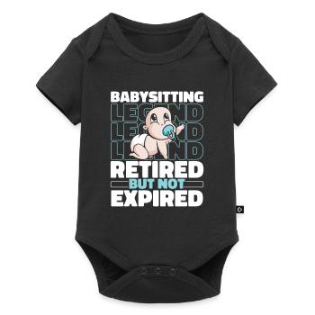 Baby-sitter à la retraite - Body à manches courtes Premium Bébé - noir - Devant