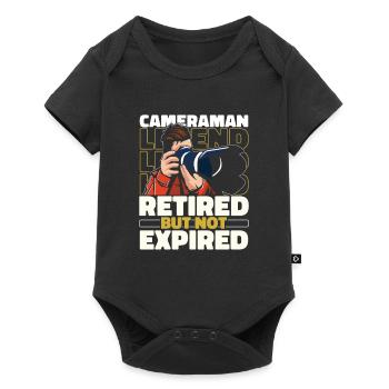 Caméraman à la retraite - Body à manches courtes Premium Bébé - noir - Devant
