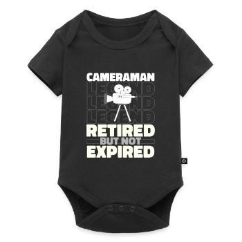 Caméraman à la retraite - Body à manches courtes Premium Bébé - noir - Devant