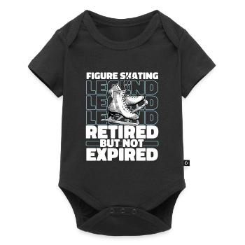 Figure skating Retired figure skater - Baby Premium short-sleeve bodysuit - black - Front