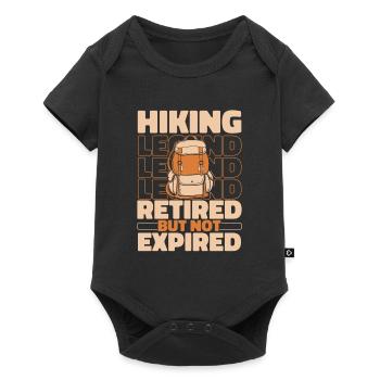 Wandern Wanderer Im Ruhestand - Baby Premium Kurzarmbody - Schwarz - Vorne