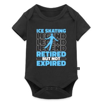 Ice skating pensioners - Baby Premium short-sleeve bodysuit - black - Front