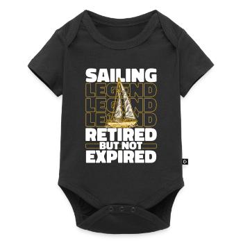 Sailing Sailors Retired Sailboat - Baby Premium short-sleeve bodysuit - black - Front