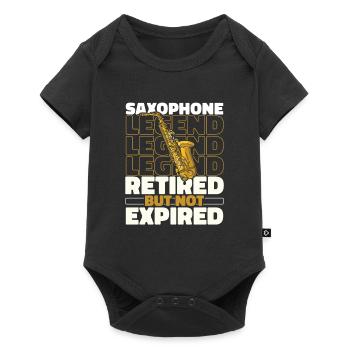 Saxophone Saxophone Pensioner - Baby Premium short-sleeve bodysuit - black - Front