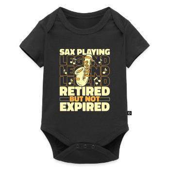Saxophone Saxophone Retired - Baby Premium short-sleeve bodysuit - black - Front