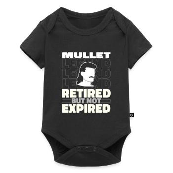 Retired Vokuhila - Baby Premium short-sleeve bodysuit - black - Front