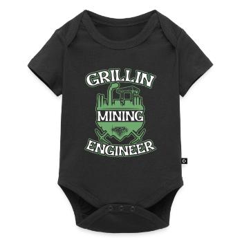 Ingénieur Grillage Ingénieur minier - Body à manches courtes Premium Bébé - noir - Devant