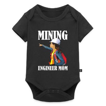 Engineer Mama Mining Engineer - Baby Premium short-sleeve bodysuit - black - Front
