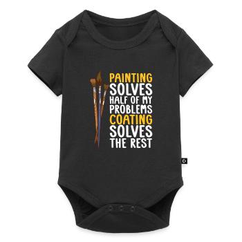 Painter Varnisher Lustig - Baby Premium short-sleeve bodysuit - black - Front