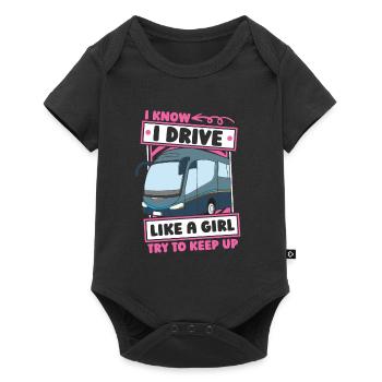 Chauffeur de bus filles - Body à manches courtes Premium Bébé - noir - Devant