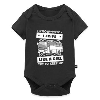Chauffeur de bus filles - Body à manches courtes Premium Bébé - noir - Devant