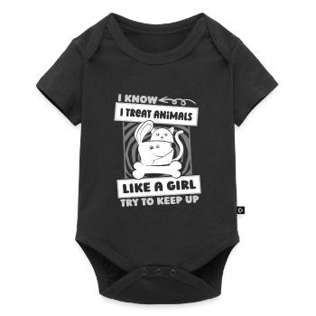 Assistant vétérinaire Assistant vétérinaire fille - Body à manches courtes Premium Bébé - noir - Devant