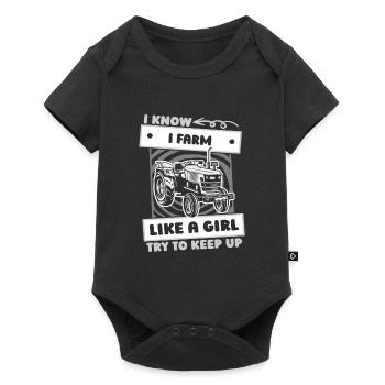 Farmer Farmer Girl - Baby Premium short-sleeve bodysuit - black - Front