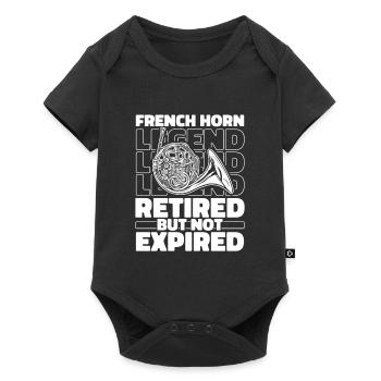 Corniste à la retraite Français Horn - Body à manches courtes Premium Bébé - noir - Devant