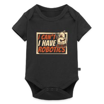 Robotik Ai Roboter Fun - Baby Premium Kurzarmbody - Schwarz - Vorne
