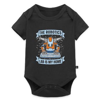 Robotik Ai Roboter Labor - Baby Premium Kurzarmbody - Schwarz - Vorne