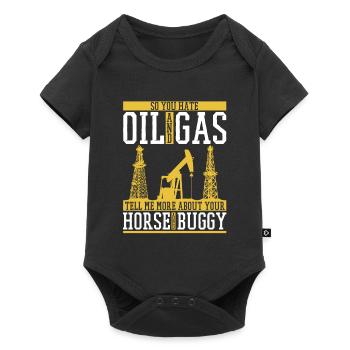 Ölfeld Bohrinsel Gas - Baby Premium Kurzarmbody - Schwarz - Vorne