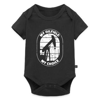 Oil Field Oil Rig Selection - Baby Premium short-sleeve bodysuit - black - Front