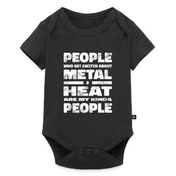 Schweißer Schlosser Metall - Baby Premium Kurzarmbody - Schwarz - Vorne