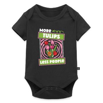 Tulipes Drôles de tulipes - Body à manches courtes Premium Bébé - noir - Devant