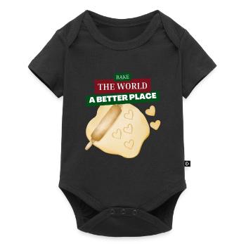 You Bake The World A Better Place pâte à pâtisserie - Body à manches courtes Premium Bébé - noir - Devant