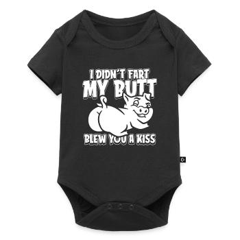Pig pig farmer - Baby Premium short-sleeve bodysuit - black - Front