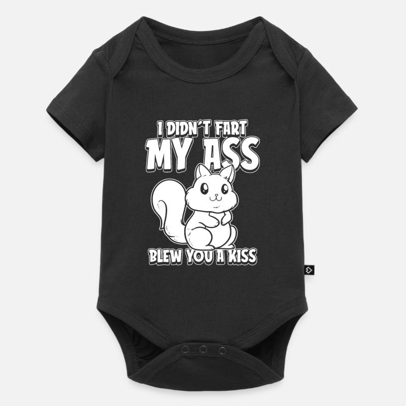 Eichhörnchen - Baby Premium Kurzarmbody - Schwarz