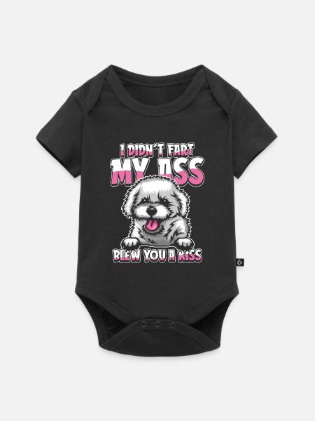 Bichon Frize - Baby Premium Kurzarmbody - Schwarz
